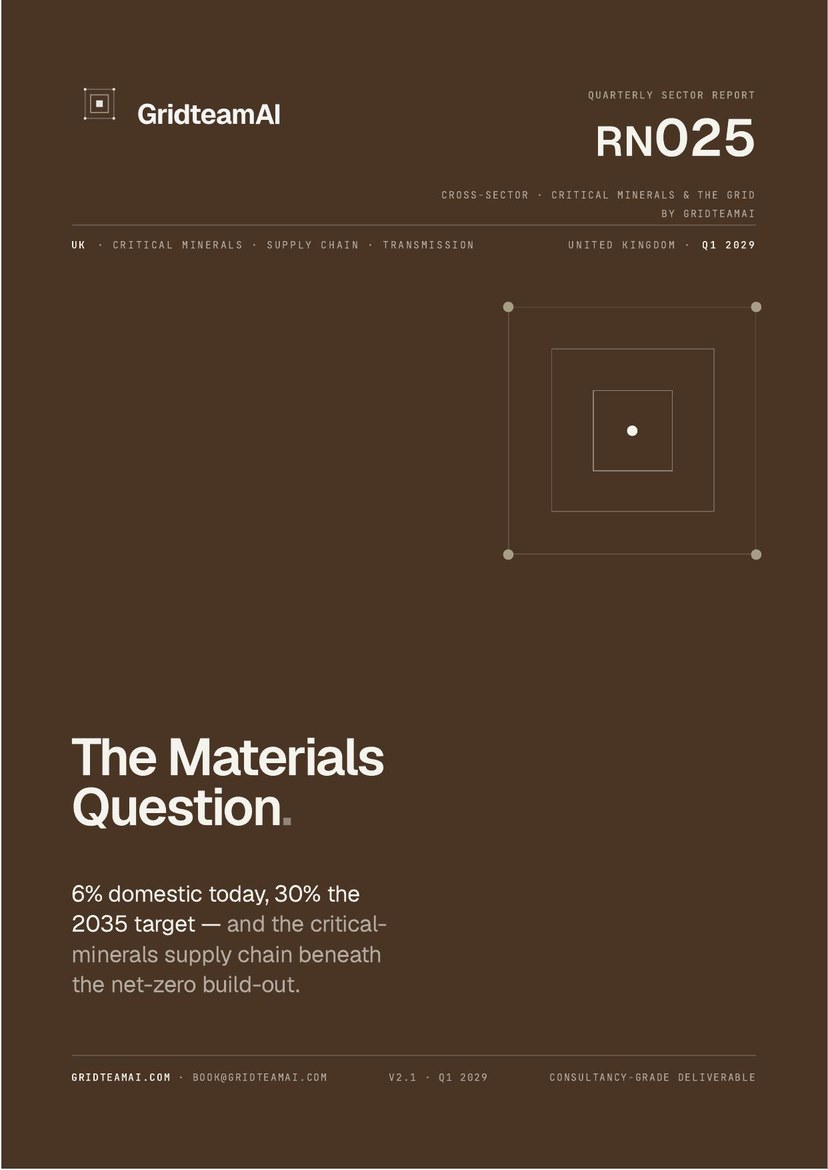 UK Critical Minerals + the Grid — cover