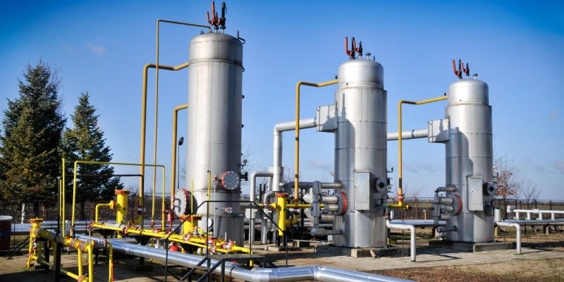 Gas pressure reduction station — the type of distribution infrastructure HyDeploy blended 20% hydrogen into during its UK field trial.